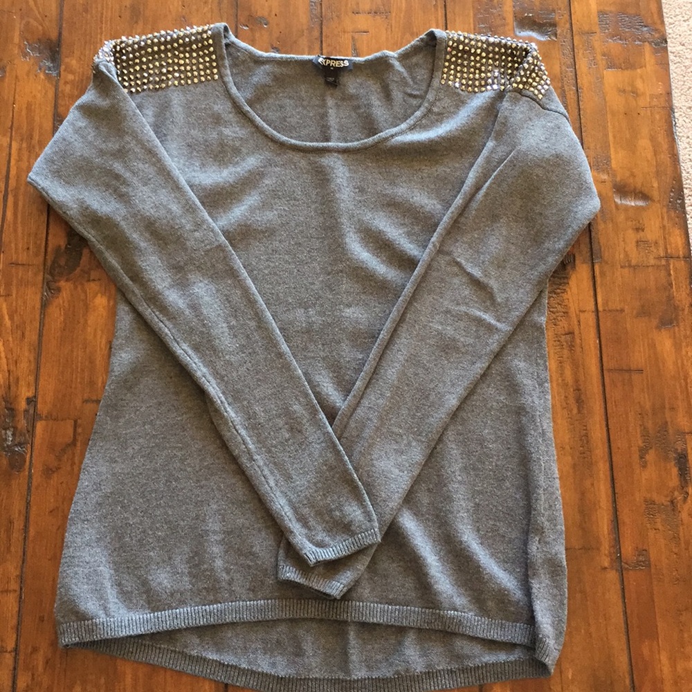 💙Express Rhinestone Sweater - Picture 3 of 6